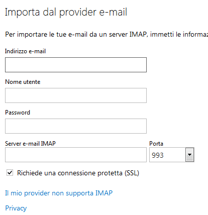 Backup posta elettronica IMAP, come spostare i messaggi