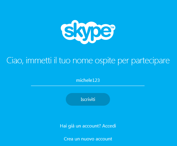Chat di gruppo anche con chi non è utente Skype