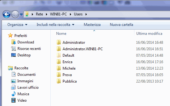 Condividere file in rete con Windows 8.1