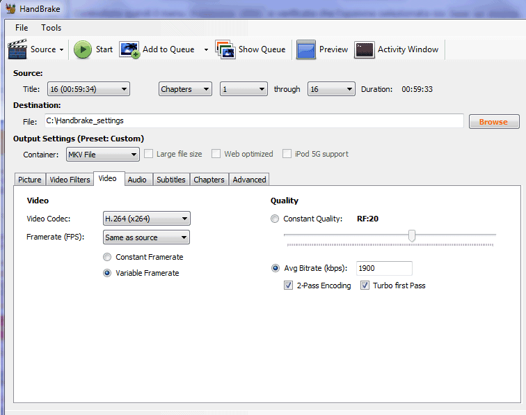Handbrake 0.9.9