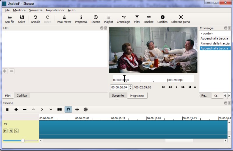 Editing video: modificare video con Shotcut