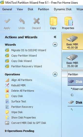 Partizionare hard disk o unità SSD con MiniTool Partition Wizard