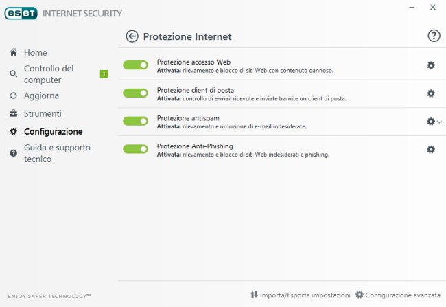 ESET Internet Security 10, protezione antivirus, antiexploit, firewall e antispam ai massimi livelli