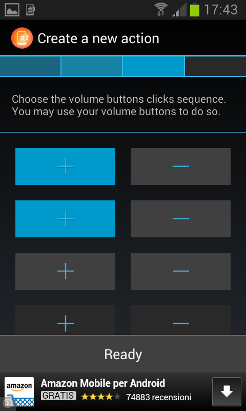 Comandare Android utilizzando il pulsante del volume