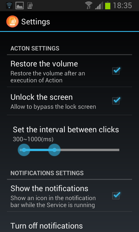 Comandare Android utilizzando il pulsante del volume