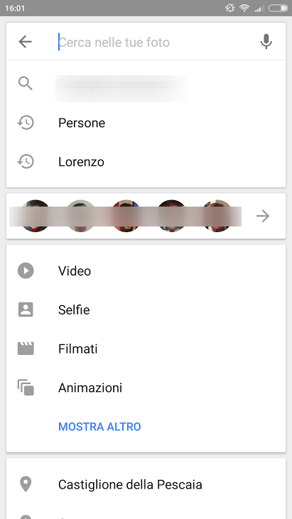 Riconoscimento facciale in Google Foto, come si attiva