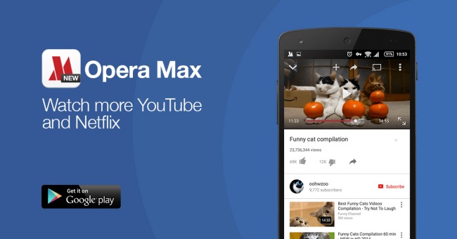 Opera Max preinstallato da 14 produttori Android
