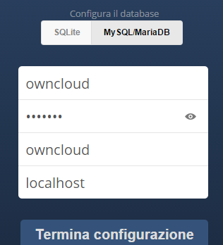 Server cloud personale con ownCloud