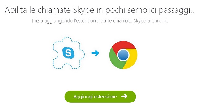 Skype for Web si usa dal browser, senza installazione