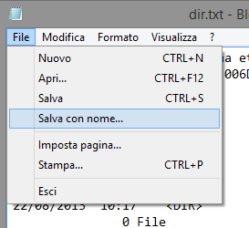 Stampare elenco dei file in una cartella con Windows 8.1, Windows 7 e Windows XP
