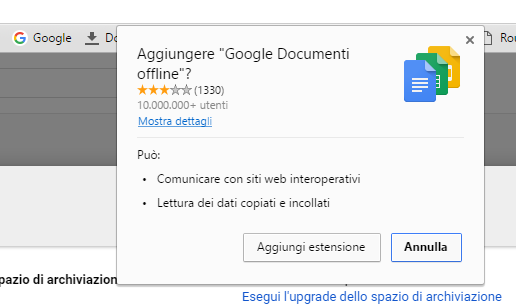 Usare documenti Google, Drive e Gmail offline