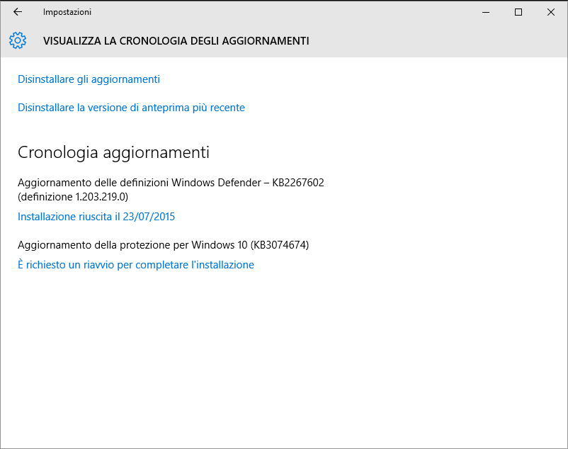 Windows Update e Windows 10, ecco le novità