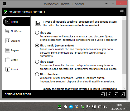 Configurare il firewall di Windows 7, 8 e 8.1 con Windows Firewall Control