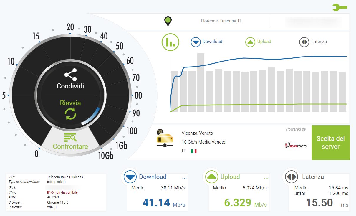 Speed test nPerf