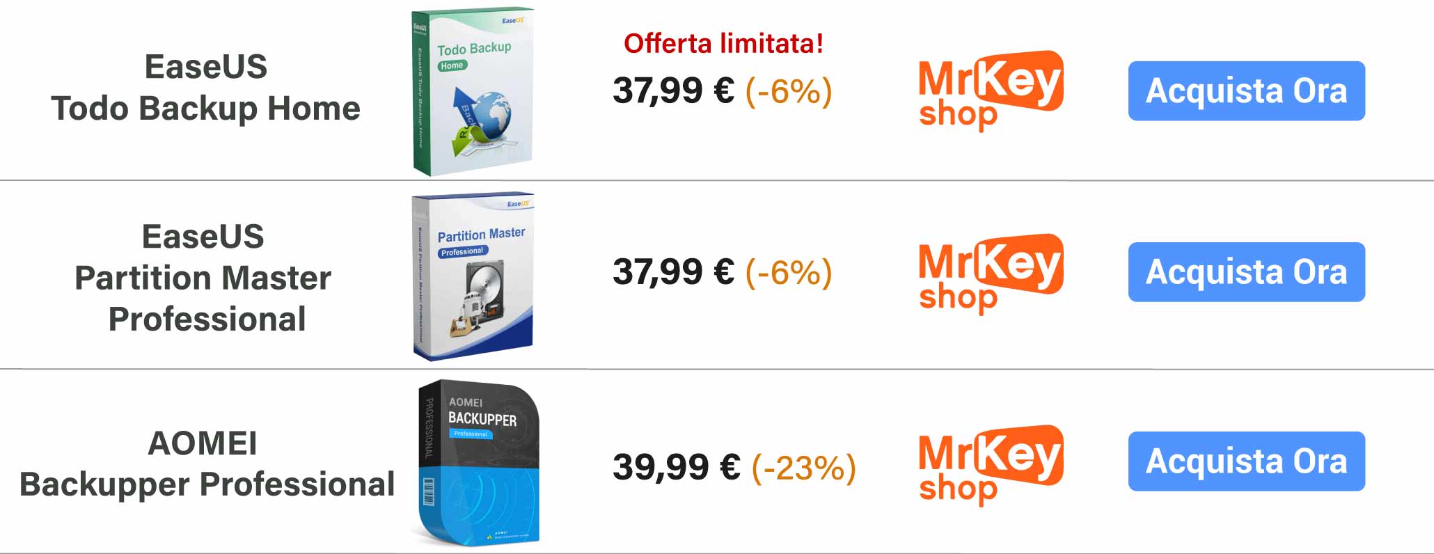 Offerte Black Friday software backup Mr Key Shop