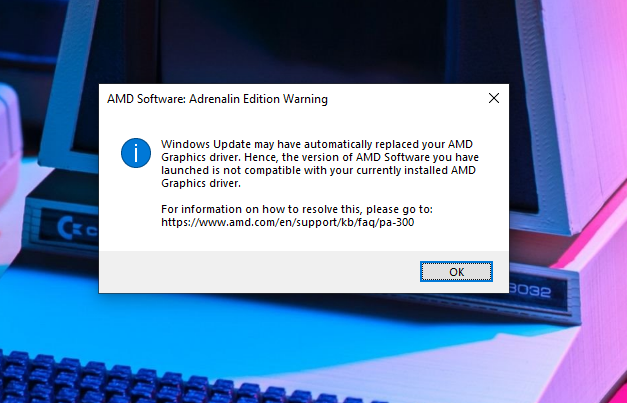 AMD Software - bug driver Windows 11