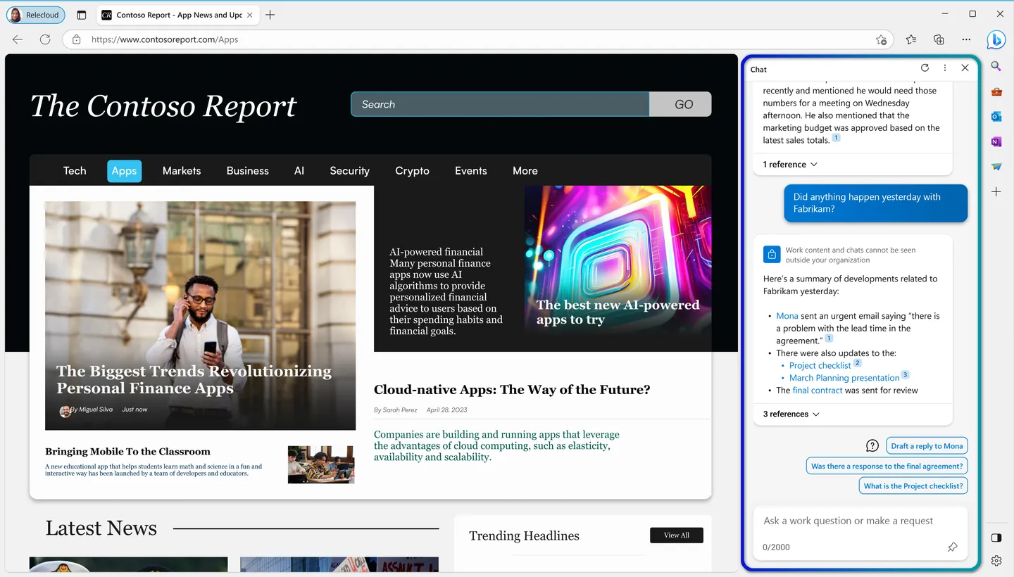 Copilot 365 in Microsoft Edge