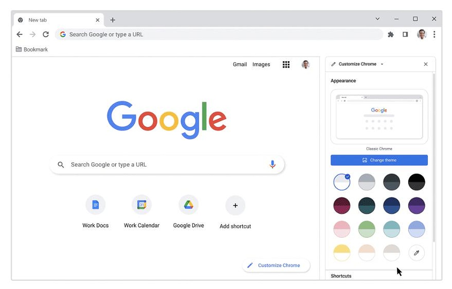 Google Chrome personalizzazione browser