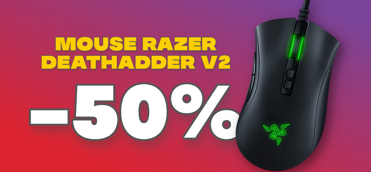 Il mouse Razer DeathAdder V2 è A METÀ PREZZO su Amazon!