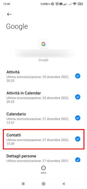 Come usare Contatti Google su Android