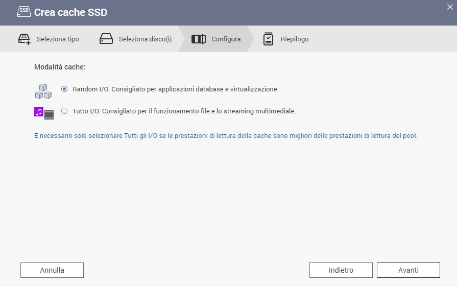 Cache unità SSD NAS QNAP