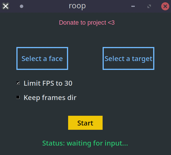 Deepfake video Roop