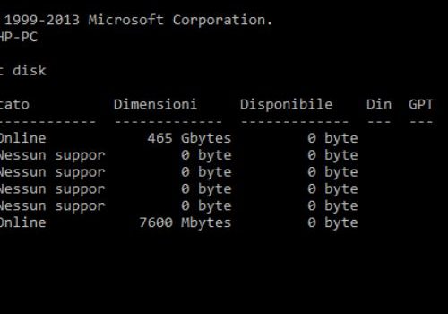 Eliminare partizioni dalla chiavetta USB usando solo Windows