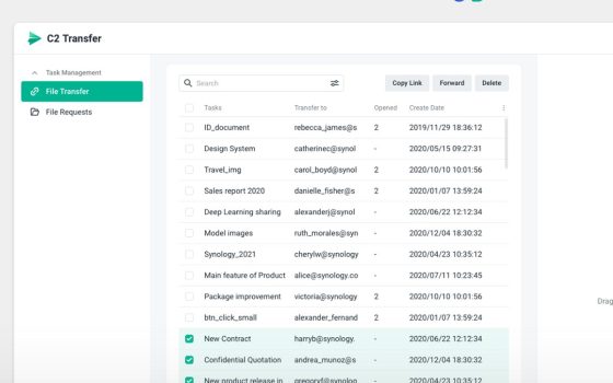 Condividere file in sicurezza con Synology C2 Transfer