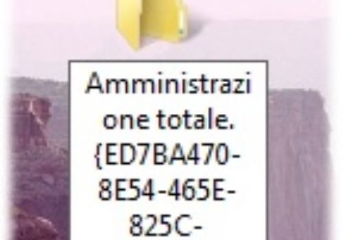 I CLSID e la finestra "GodMode" in Windows 7