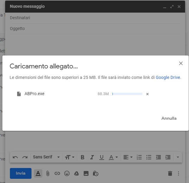 Come inviare file pesanti via email