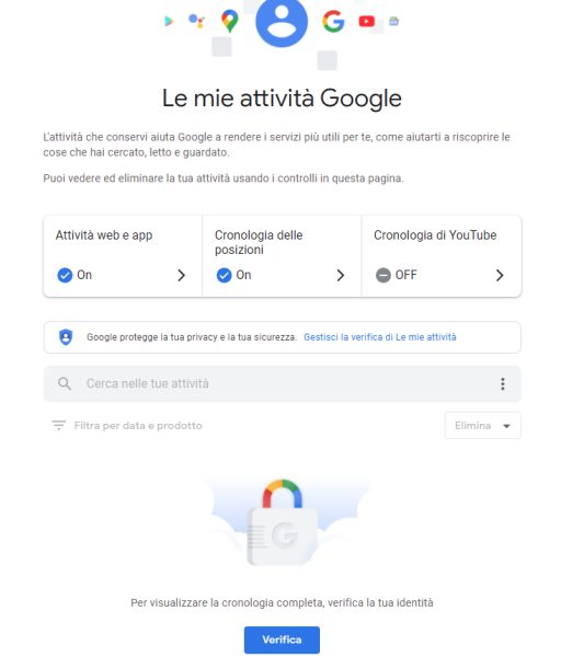 Cronologia ricerche di Google, come visualizzarla o eliminarla