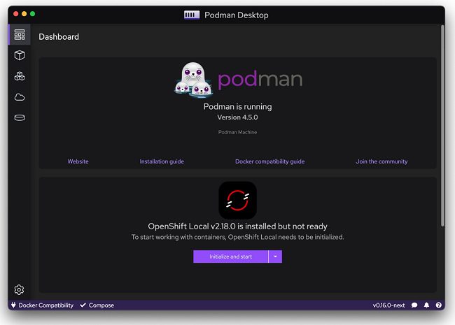 Podman Desktop interfaccia containerizzazione Docker e Kubernetes