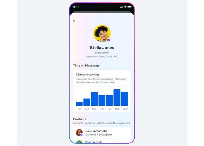 Parental control Facebook Messenger Screenshot 