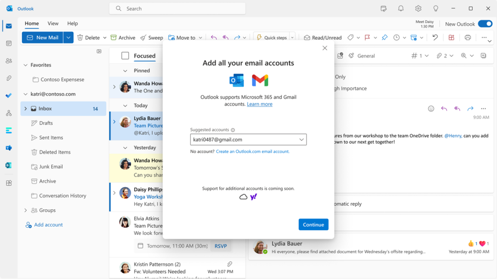 Nuovo Outlook per Windows - Compatibilità Gmail