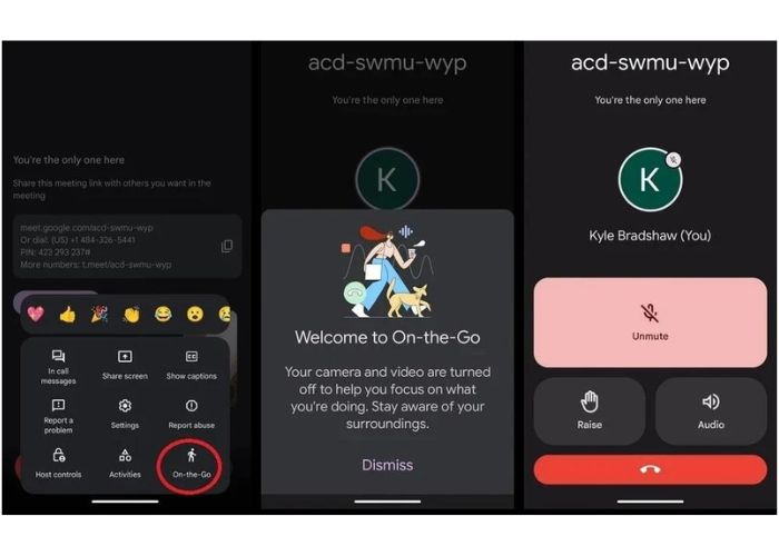 Google Meet On-The-Go screenshot