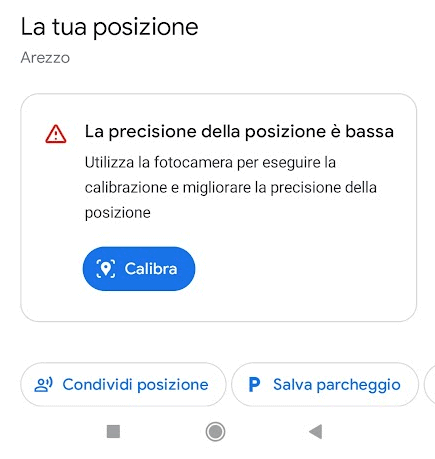 Calibrare Google Maps quando la precisione della posizione è bassa