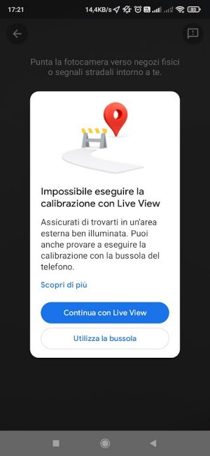 Calibrare Google Maps senza Live View al chiuso