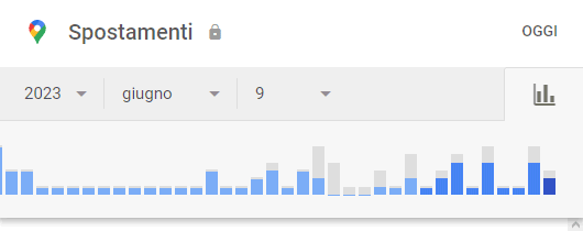 Tracciare spostamenti Timeline Google Maps