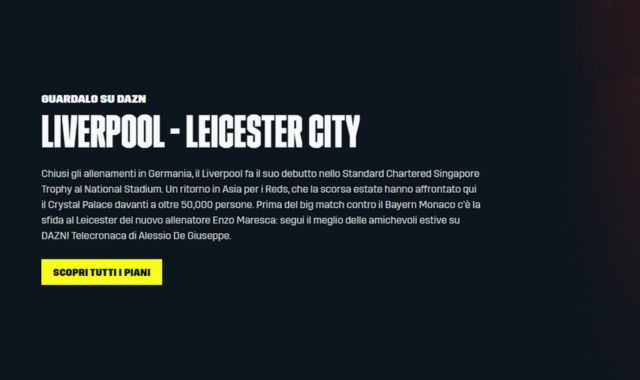 Liverpool Leicester streaming DAZN