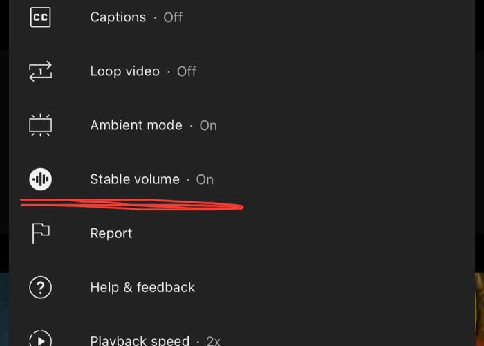 YouTube stable Volume 
