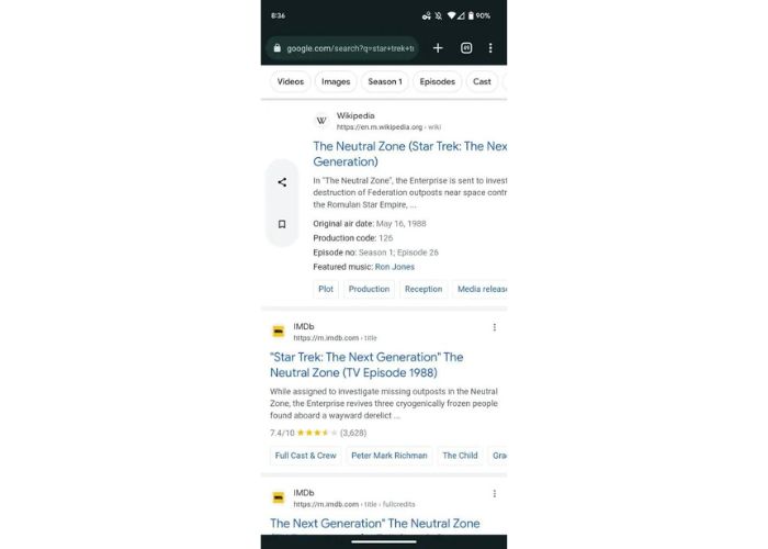 Google Gesture swipe su Android 