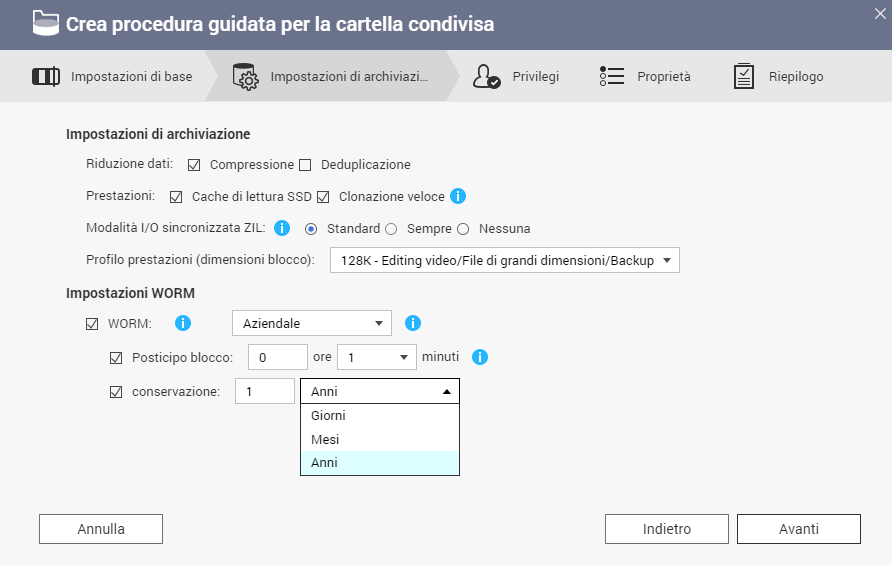 Immutabilità dati WORM con QNAP