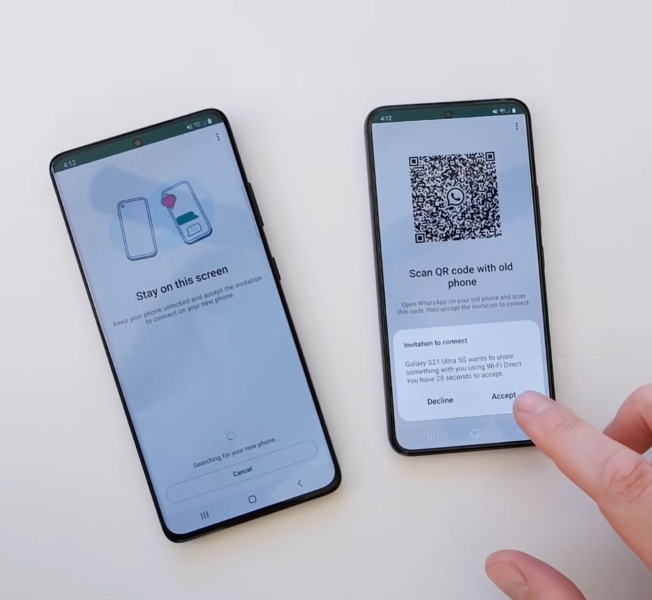 Trasferimento chat WhatsApp con Codice QR - Video Mark Zuckerberg