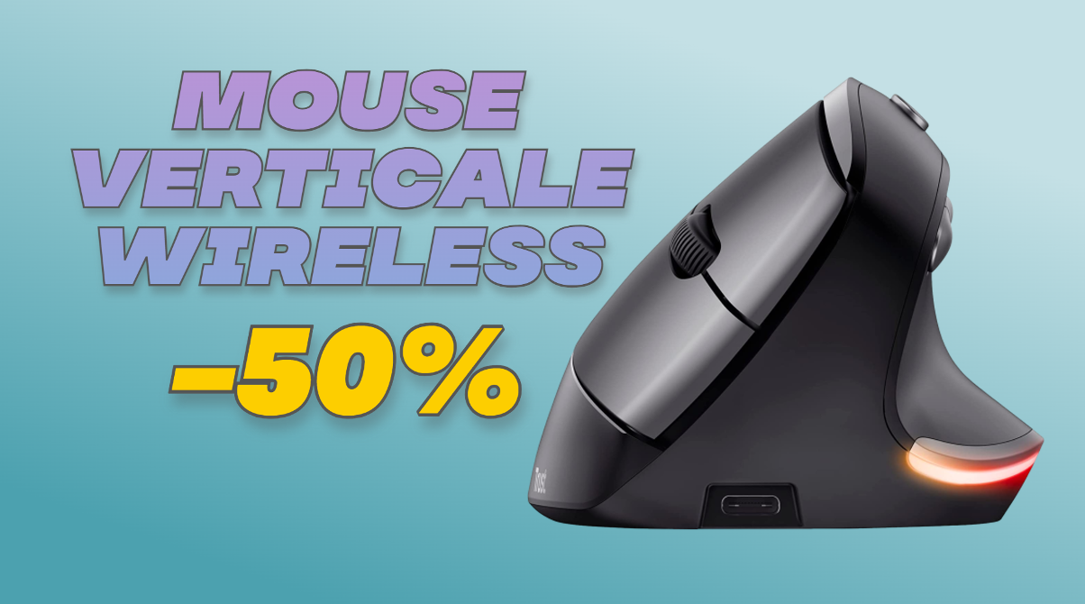 Mouse verticale wireless Trust: con il 50% di sconto è BEST BUY