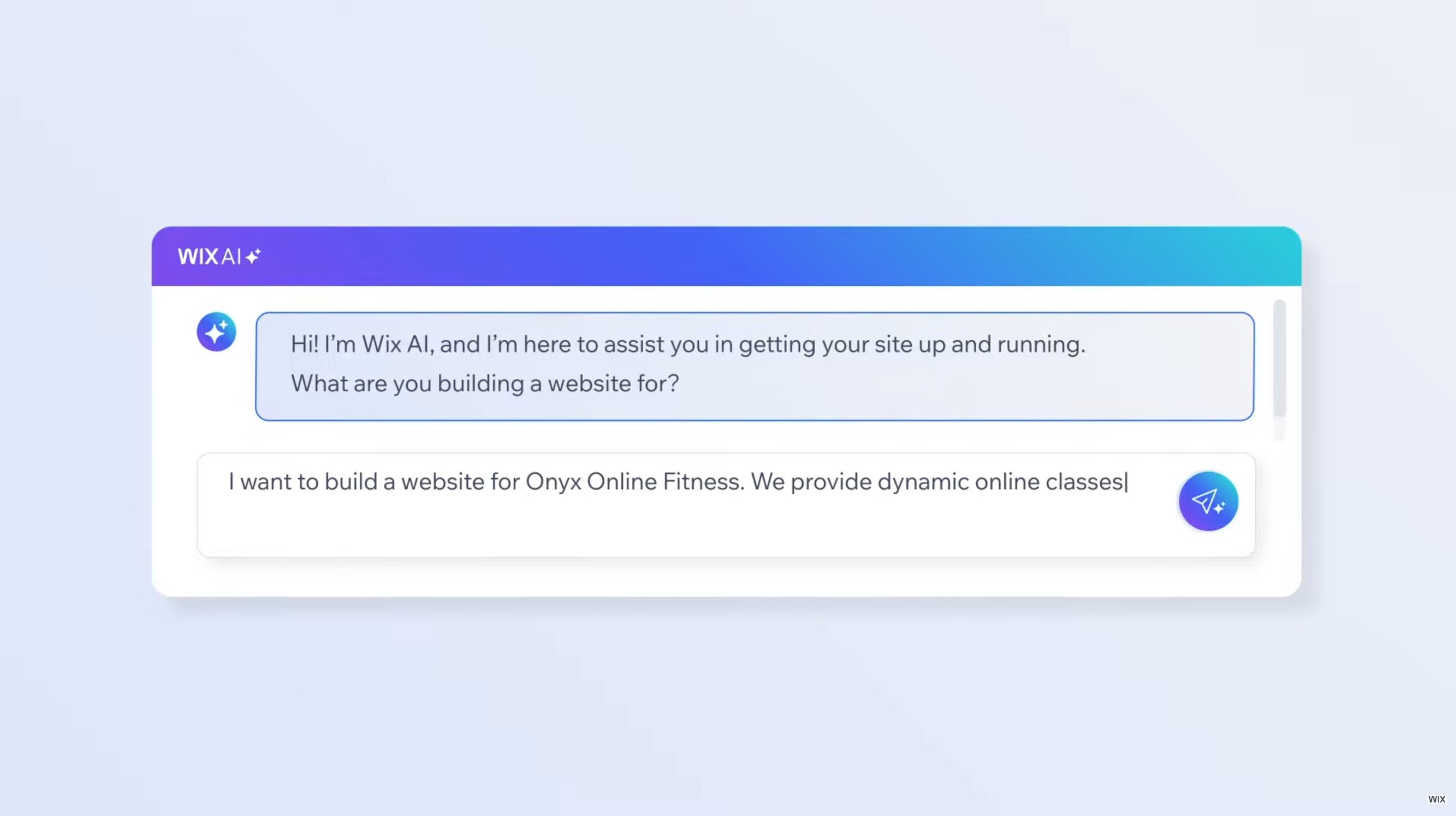 Wix AI assistente per creazione sito web
