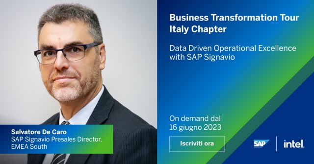 Salvatore De Caro, Data Driven Operational Excellence with SAP Signavio