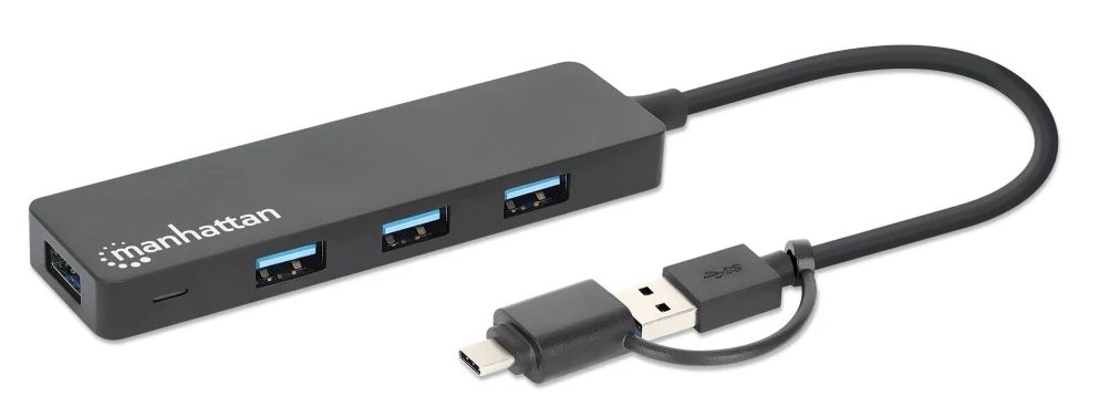 Hub USB con adattatore USB-A USB-C integrato