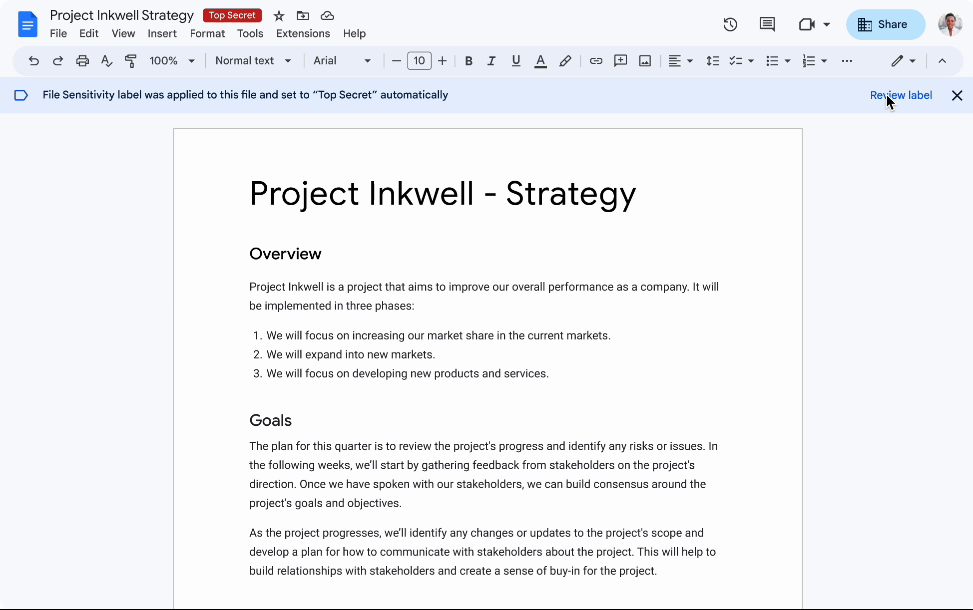 Google Drive - Etichette automatiche AI - Google Workspace