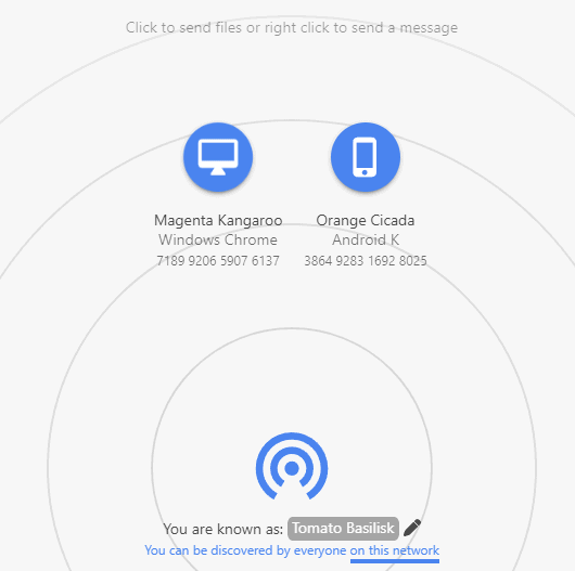 Condividere file in rete locale con PairDrop