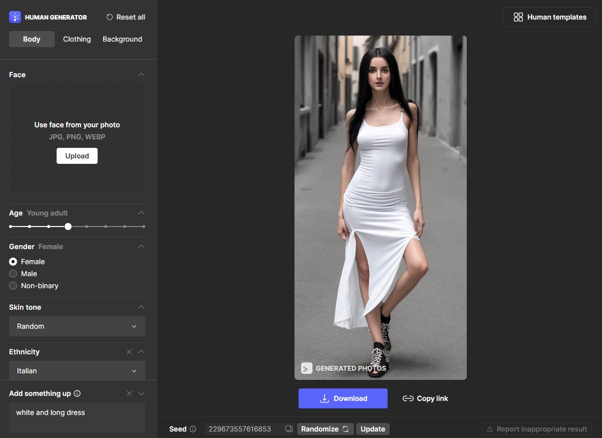 Creare foto persone con intelligenza artificiale